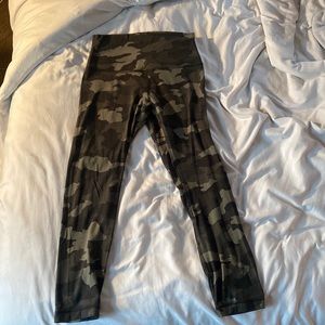 Size 8 lulu lemon green camo leggings